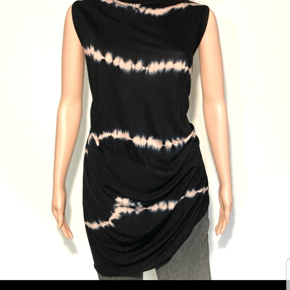 Young Fabulous & Broke tunic black and blush tie die size small